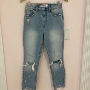 Abercrombie Light Wash Boyfriend Jeans